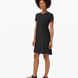 Lululemon Athletica Black Ruched Dress